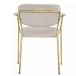 Стул Singer Chair с подлокотниками серый на золотистых ножках варинант исполнения - 4 | Loft Concept в Челябинске