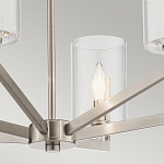 Люстра с 6-ю прозрачными цилиндрическими плафонами Kichler варинант исполнения - 13 | Loft Concept в Челябинске