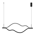 Подвесной светильник волнообразный изогнутый черного цвета 4000К Spiral Lighting варинант исполнения - 3 | Loft Concept в Челябинске