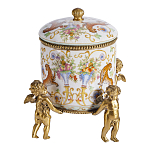 Шкатулка на ангелах из фарфора с бронзовыми элементам Eden Garden варинант исполнения - 1 | Loft Concept в Челябинске