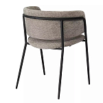 Стул полукруглый с каркасом из металла и мягким сиденьем и спинкой Soft Chenille варинант исполнения - 1 | Loft Concept в Челябинске