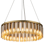 Люстра со стеклянными цилиндрическими плафонами Luminous Cylinders Amber Round варинант исполнения - 3 | Loft Concept в Челябинске
