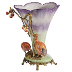 Ваза с цесарками из фарфора с бронзовыми элементами Garden of Eden варинант исполнения - 4 | Loft Concept в Челябинске