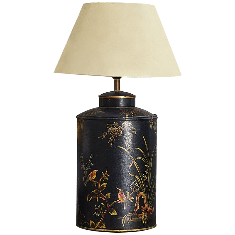 Настольная лампа Шинуазри с абажуром Garden Chinoiserie Collection Table Lamp Бежевый Черный Мульти Настольная лампа Шинуазри с абажуром Garden Chinoiserie Collection Table Lamp Бежевый Черный Мульти в Челябинске | Loft Concept