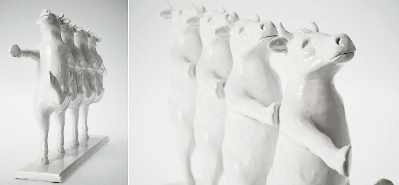 Статуэтка белая March of the Cows Статуэтка белая March of the Cows - Loft-Concept в Челябинске