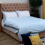 Постельное белье голубого цвета из перкаля с принтом 200х220 см Aurora Allure варинант исполнения - 5 | Loft Concept в Челябинске