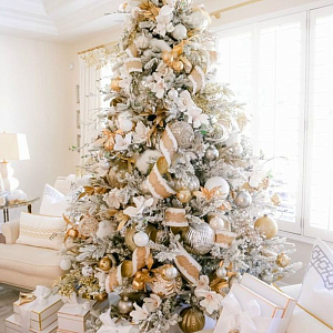 Дизайнерская Елка Премиум с Золотым Декором Christmas Tree Golden Tale