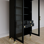 Дизайнерский шкаф витрина Elsa Dreams Black с 4-мя ящиками варинант исполнения - 7 | Loft Concept в Челябинске