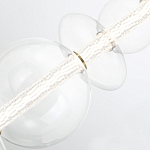 Подвесной светильник линейный с прозрачными стеклянными шарами разного диаметра Eurofase варинант исполнения - 13 | Loft Concept в Челябинске