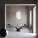 Подвесной светильник белый с фигурным тканевым плафоном White Whirlwinds варинант исполнения - 5 | Loft Concept в Челябинске