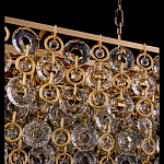 Люстра овальная каскадная с подвесками в форме колец Galaxy of Light варинант исполнения - 3 | Loft Concept в Челябинске