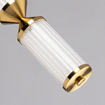 Подвесной светильник с двумя белыми рифлеными цилиндрическими плафонами Golden Swirl варинант исполнения - 6 | Loft Concept в Челябинске