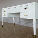 Письменный стол с 4-мя ящиками Elsa Dreams White варинант исполнения - 4 | Loft Concept в Челябинске