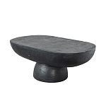 Столик кофейный черного цвета с овальной столешницей и круглым основанием Black Dalmen Table варинант исполнения - 5 | Loft Concept в Челябинске