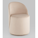 Пуф Loreen со спинкой вращающийся велюр молочный варинант исполнения - 1 | Loft Concept в Челябинске