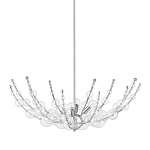 Люстра  с круглыми прозрачными шарами на серебряном каркасе Silver Stalk варинант исполнения - 2 | Loft Concept в Челябинске
