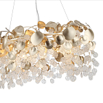 Люстра с декоративными подвесками из прозрачного стекла в форме монеток FAIRYTREE Light варинант исполнения - 9 | Loft Concept в Челябинске