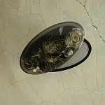 Шкатулка из эпоксидной смолы с цветами черная Epoxy Resin Oval Box Black варинант исполнения - 2 | Loft Concept в Челябинске