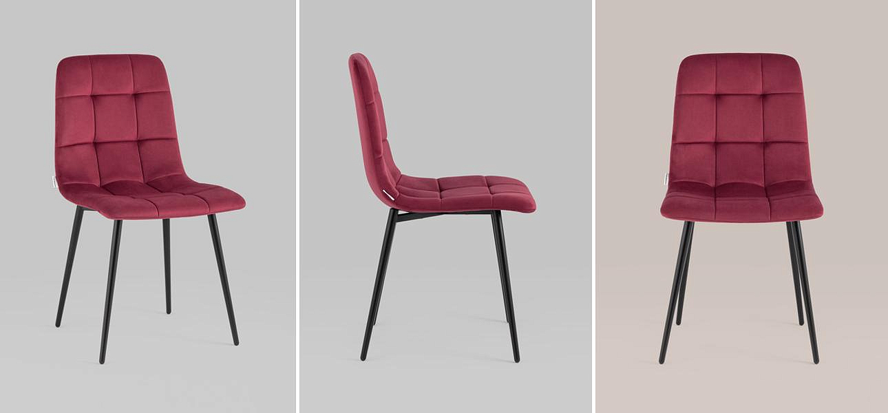 Стул NANCY Chair Малиновый Велюр Стул NANCY Chair Малиновый Велюр - Loft-Concept в Челябинске