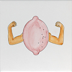 Плитка дизайнерская с узором Лимон варинант исполнения - 2 | Loft Concept в Челябинске