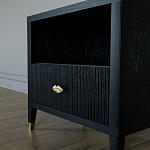 Прикроватная тумбочка с полкой Elsa Dreams Black варинант исполнения - 3 | Loft Concept в Челябинске