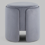Пуф Alice Poof Grey Серый велюр варинант исполнения - 2 | Loft Concept в Челябинске