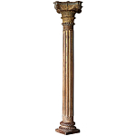 Антикварная колонна из тикового дерева Bhavnagar Antique Column Brown варинант исполнения - 1 | Loft Concept в Челябинске