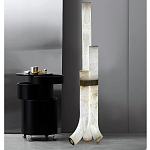 Торшер геометрический с тремя мраморными плафонами Marble Tripod варинант исполнения - 4 | Loft Concept в Челябинске