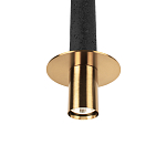 Подвесной светильник с узким цилиндрическим плафоном и золотым металлическим декором Concrete Pipe варинант исполнения - 6 | Loft Concept в Челябинске