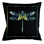 Подушка декоративная стрекоза сине-зеленый узор Ikat Pattern варинант исполнения - 1 | Loft Concept в Челябинске