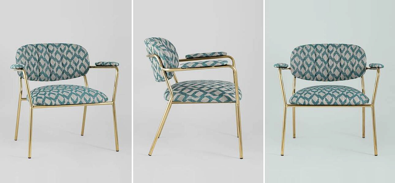 Полукресло Singer Chair Голубой Орнамент Полукресло Singer Chair Голубой Орнамент - Loft-Concept в Челябинске