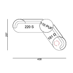 Угловой диван Calypso с поворотным механизмом и пуфом   варинант исполнения - 7 | Loft Concept в Челябинске