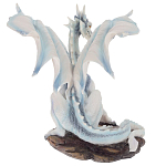 Декоративная статуэтка Белый Дракон Dragon White Statuette варинант исполнения - 2 | Loft Concept в Челябинске