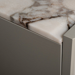 Тумба под телевизор серая с мраморной столешницей Uniqueness Marble варинант исполнения - 5 | Loft Concept в Челябинске