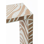 Консоль Дизайнерская Kenya Console ZEBRA Bone Inlay Beige варинант исполнения - 2 | Loft Concept в Челябинске