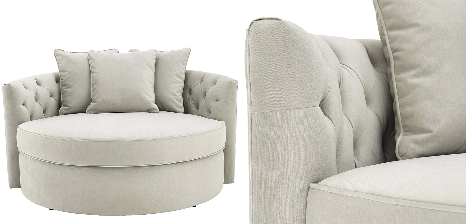 Диван Eichholtz Sofa Carlita Pebble grey Диван Eichholtz Sofa Carlita Pebble grey - Loft-Concept в Челябинске
