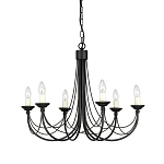 Люстра черного цвета ручной работы с канделябрами и переплетенной проволочной драпировкой Elstead Lighting варинант исполнения - 10 | Loft Concept в Челябинске