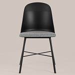 Стул из прочного пластика на металлическом основании Anora Black варинант исполнения - 2 | Loft Concept в Челябинске