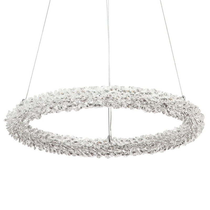Кольцевая люстра с хрустальным декором Gilbertine Crystal Ring Chandelier Хром Прозрачный Кольцевая люстра с хрустальным декором Gilbertine Crystal Ring Chandelier Хром Прозрачный в Челябинске | Loft Concept