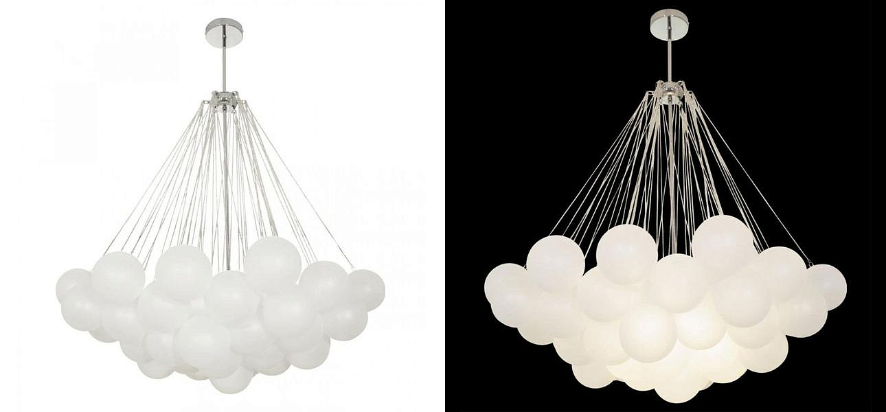 Люстра Белые Шары Apparatus Studio CLOUD Silver диаметр 100 см Люстра Белые Шары Apparatus Studio CLOUD Silver диаметр 100 см - Loft-Concept в Челябинске