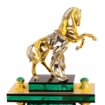 Настольный письменный набор из малахита с декором в виде лошади Leader Organizer варинант исполнения - 2 | Loft Concept в Челябинске