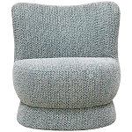 Дизайнерское мягкое кресло без подлокотников в голубой пестрой обивке Roux Armchair варинант исполнения - 3 | Loft Concept в Челябинске