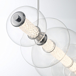 Подвесной светильник линейный с прозрачными стеклянными шарами разного диаметра Eurofase варинант исполнения - 5 | Loft Concept в Челябинске