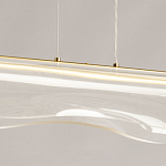 Люстра линейная с прозрачным волнообразным плафоном Wave Line варинант исполнения - 10 | Loft Concept в Челябинске