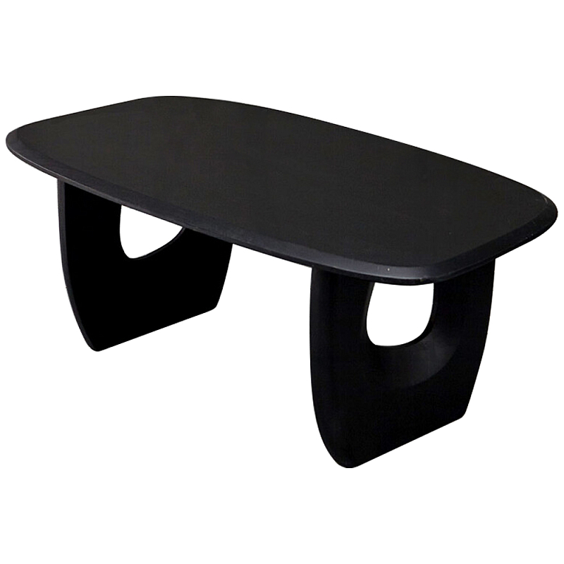 Кофейный стол из массива акации Veras Coffee Table Black Черный Кофейный стол из массива акации Veras Coffee Table Black Черный в Челябинске | Loft Concept