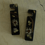 Подставка для телефона из эпоксидной смолы с цветами черная Epoxy Flowers Phone Stand Black варинант исполнения - 2 | Loft Concept в Челябинске