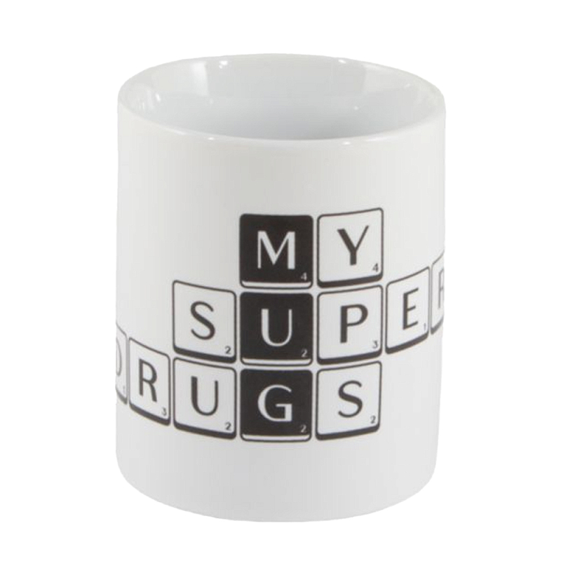 Кружка Seletti Tiles and Tales Mug Белый Черный в Челябинске | Loft Concept 
