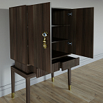 Кабинетный шкаф Elsa Dreams Walnut с 2-мя ящиками варинант исполнения - 1 | Loft Concept в Челябинске