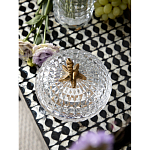 Конфетница прозрачная стеклянная на бронзовых ножках в виде морских коньков с крышкой в виде ракушки Eden Garden варинант исполнения - 4 | Loft Concept в Челябинске