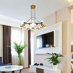 Люстра подвесная светодиодная с плафонами в форме шара Italian Globe Cedar Moss Light варинант исполнения - 1 | Loft Concept в Челябинске